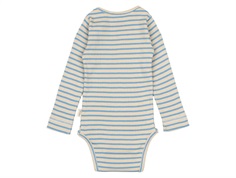 Petit Piao body allure blå/mørk råhvid stribet